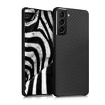 kalibri Aramid Fiber Case Compatible with Samsung Galaxy S21 - Case Super Slim Strong Protective Phone Cover - Black Matte