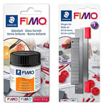 FIMO Staedtler Cutter Blades (Pack of 3) & Staedtler Water-Based Varnish 3oz-Gloss, Other, Multicoloured