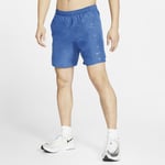 The Nike Challenger Shorts provide sweat-wicking comfort on the run. adjustable waistband lets you customise your fit, while convenient pockets hold essentials. Men's 18cm (approx.) Brief Running - Blue