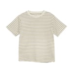 HUTTEliHUT T-shirt SS striped rib – silver sage - 86
