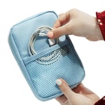Multifunction Storage Bag Travel Earphone Digital Organizer Blue