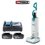 Makita DVC560 36V Brushless Upright Vacuum Cleaner + 2 x 6Ah Batteries & Charger