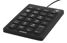 Kablet numerisk silikone tastatur - Sort