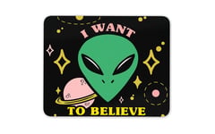UFO Space Alien Geek Mouse Mat Pad - Nerd Green Visitor Computer Gift #14769
