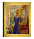 Kunst für Alle 'Encadré Image de Anna Ancher Madame Avant Le Miroir, d'art dans Le Cadre de Photos, 30 x 30 cm Fait Main de qualité, Or Raya