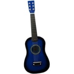 Mini 6-strängad akustisk gitarr 23 tums musikinstrument för nybörjare - blå[48]