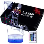 Kobe Bryant 3D Illusion Lamp med 16 färger som ändrar touch S