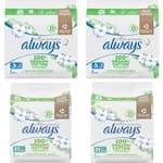 Always Organic Cotton Ultra Pads | x2 Packs Size 1 (day) x2 Packs Size 3 (night)