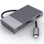 HyperDrive GEN2 6-in-1 USB-C Hub - 2X Speed, 2X Power - HDMI 4K60Hz, USB-A 10Gbps, MicroSD/SD UHS-II 312MB/s, USB-C Power Delivery 100W, and 3.5mm audio jack
