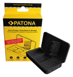 Patona Dual Lader with Powerbank function and memory card storage for Canon LP-E6 150609891 (Kan sendes i brev)