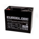 12V EG75-12 AGM Batteri 75Ah 259 x 168 x 208 mm Euroglobe
