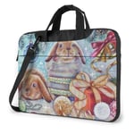 Laptop Shoulder Bag Carrying Laptop Case Christmas Rabbits Toy Computer Sleeve Cover Business Briefcase Protective Bag