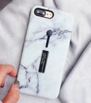 Fashioncase med fingerhållare - iPhone 12 Mini, Vit marmor