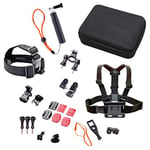 Rollei Actioncam Accessories Set Outdoor I 23-piece set I Ideal for climbing, hiking and other outdoor activities I For Rollei Actioncams and GoPro, 21639