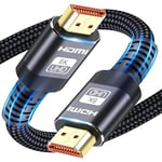 ATETEO 8K HDMI Cable 2.1, 6M Ultra HD Cable High-Speed Lead 48Gbps, HDMI Cables (8K@60Hz 7680x4320, 4K@120Hz) Supports Dynamic HDR, eARC, Dolby Atmos and More