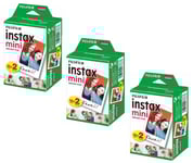 Fuji - 3x Instax Mini Film 20 Shots - 10x2 - Bundle