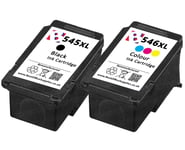 PG545XL Black CL546XL Colour Refilled Ink Cartridge Fit Canon Pixma IP2850