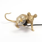SELETTI LED-koristepöytävalo Mouse Lamp USB makaava/kulta