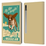Head Case Designs Officially Licensed Lantern Press Fly Like A Beagle Dog Collection Leather Book Wallet Case Cover Compatible With Samsung Galaxy Tab S7 5G