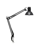 MAUL lampe de bureau MAULstudy en métal | Lampe LED professionnelle | Lampe à pince flexible pour le bureau, le salon et l'atelier | Haute qualité d'éclairage à LED | Ampoule LED incluse | Noir