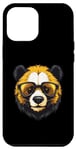 Coque pour iPhone 13 Pro Max Tête de panda cool | Portrait hipster amusant