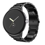 Google Pixel Watch 3 45mm Stilrent länkarmband i metall, Svart
