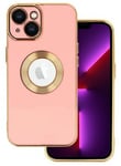 iPhone 15 Skal Rosa / Guld LYX