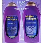 OGX Biotin &Collagen Shampoo &Conditioner Unique Precious Formula Pack 2x577ml