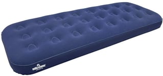 Milestone Blue Inflatable Flocked Single Air Bed Camping Mattress Relaxing New