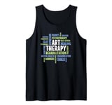 Art Therapy Mental Health Word Cloud - Art Therapist Tank Top