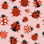 By Ernst Ladybug rosa - Trikåtyg
