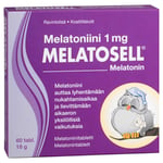 Melatosell Melatoniini 1 mg 60 tabl. ravintolisä