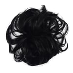 Real Thick Messy Hair Large Scrunchie Wrap On Chignon Bun Natura 6#