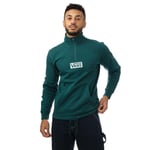 Men's Vans Half Zip Neck Pouch Pocket Pullover Fleece in Green