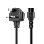 Right Angle New C5 Power Cable Cloverleaf for LG TV UK Lead 2M