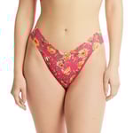 Hanky Panky Trosor 3P Printed Original Rise Thong Rosa blommig nylon One Size Dam