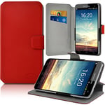 KARYLAX Seluxion - Housse Etui Porte-Carte Support Universel L Couleur Rouge pour Smartphone Alcatel Pop 4-6"