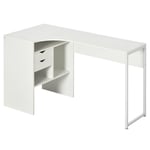 L-Shaped Corner Computer Desk Study Table with Storage Shelf Drawer