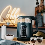 Adler Vattenkokare LED med temperaturkontroll 1,7L - Svart/Silver