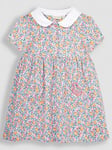 JoJo Maman Bebe Girls Apple &amp; Peach Peter Pan Pet In Pocket Dress - Cream, Cream, Size 1.5-2 Years, Women