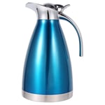 Insulated Pot,Stainless Steel Coffee Tea Pot Double Wall Vacuum Insulated Thermo Jug Hot Water Bottle(1.5L Plastic Handle-Blue)