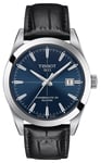 Tissot T1274071604101 Gentleman | Black Leather Strap | Blue Watch