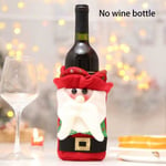 Christmas Santa Claus Champagne Wine Bottle Cover Set Table Deco Snowman In Half-body Red