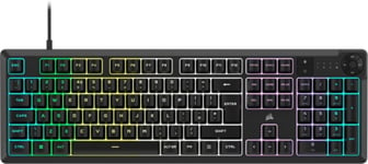 Corsair K55 CORE RGB Membrane Wired Gaming Keyboard – Quiet, Responsive...