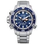 Citizen Watch Promaster Diver Eco Drive Super Titanium Blue Dial BN2041-81L