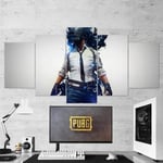 TOPRUN PUBG PlayerUnknown's Battlegrounds Paintings on canvas wall art 5 panel Modern Decoration Print Decor For Living room Bedroom Home Framed XXL 150X80cm