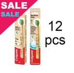 Colgate Bamboo Toothbrush Kids 6+ Soft Natural Gentle Deep Clean 12 pcs