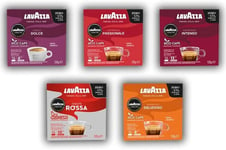 Lavazza 5 Variety Pack a Modo Mio Coffee Capsules Compostable 5 Packs of 16