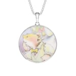 Sterling Silver Royal Doulton China Wind In The Willows Round Necklace