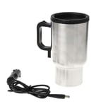 YSSMAO 12V Car Heating Cup Stainless Steel Travel Electric Kettle Insulated Heated Thermos Mug